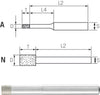 Diamant-Schleifstift PFERD, Diamant Zylinderform Korn D 126 (mittel)