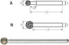 Diamant-Schleifstift PFERD, Diamant Kugelform Korn D 126 (mittel)