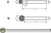 Diamant-Schleifstift PFERD, Diamant Kugelform Korn D 126 (mittel)