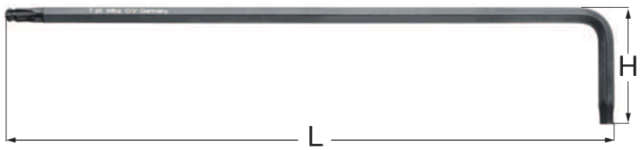 TORX<sup>&reg;</sup>-Kugelkopf-Winkelschraubendreher WIHA, lang
