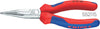 Flachrundzange KNIPEX, verchromt, mit Mehrkomponenten-Hülle