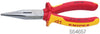 VDE-Flachrundzange KNIPEX, verchromt und gerade Form Mehrkomponentenhülle
