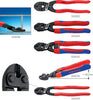 Kompakt-Bolzenschneider KNIPEX, mit Mehrkomponentenhülle und Öffnungsfeder