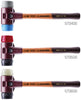Schonhammer HALDER, auswechselbare Einsätze Gummi und Nylon, schw./weiß