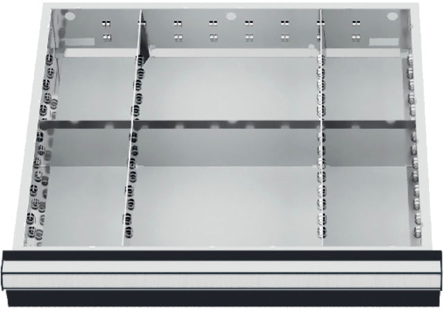 Zubehör für Schubladenschrank PRETEC, Metalleinteilung, 6 Fächer