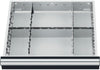 Zubehör für Schubladenschrank PRETEC, Metalleinteilung, 6 Fächer