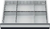 Zubehör für Schubladenschrank PRETEC, Metalleinteilung, 6 Fächer