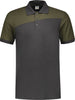 Polo shirt bicolor with cross seam, dark grey/olive 33360XS