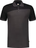 Polo shirt bicolor with cross seam, dark grey/black 33017XL