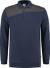 Sweatshirt TRICORP, Bicolor mit Polokragen, dunkelblau/dunkelgrau
