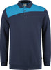Sweatshirt TRICORP, Bicolor mit Polokragen, dunkelblau/türkis