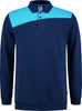 Sweatshirt TRICORP, Bicolor mit Polokragen, dunkelblau/türkis