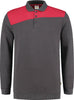 Sweatshirt TRICORP, Bicolor mit Polokragen, dunkelgrau/rot