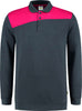 Sweatshirt TRICORP, Bicolor mit Polokragen, dunkelgrau/rot