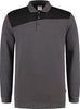 Sweatshirt TRICORP, Bicolor mit Polokragen, dunkelgrau/schwarz