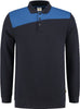 Sweatshirt TRICORP, Bicolor mit Polokragen, navy/royalblau