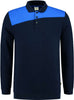 Sweatshirt TRICORP, Bicolor mit Polokragen, navy/royalblau