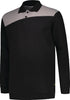 Sweatshirt TRICORP, Bicolor mit Polokragen, schwarz/grau
