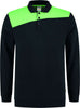 Sweatshirt TRICORP, Bicolor mit Polokragen, schwarz/lime