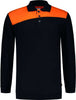 Sweatshirt TRICORP, Bicolor mit Polokragen, schwarz/orange