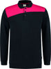 Sweatshirt TRICORP, Bicolor mit Polokragen, schwarz/rot