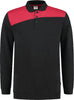 Sweatshirt TRICORP, Bicolor mit Polokragen, schwarz/rot