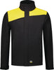 Softshell jacket TRICORP, bicolor with cross seam, black/yellow