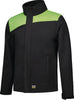 Softshelljacke TRICORP, Bicolor mit Quernaht, schwarz/lime