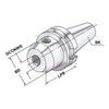 Fräseraufnahme Weldon BT 40 - 12 - 63 ~ ISO 7388-2 JD/JF [JIS B 6339 AD/B] | DC