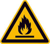 Warnschild NEUTRAL,  Folie SL 100 mm Warnung vor feuergefährlichen StoffenSafetyMarking