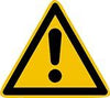 Warnschild NEUTRAL,  Folie SL 50 mm Warnung vor einer Gefahrenstelle 10 Stk.pro Bogen