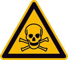 Warnschild NEUTRAL,  Aluminium SL 200 mm Warnung vor giftigen Stoffen SafetyMarking