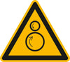 Warnschild NEUTRAL,  Aluminium SL 100 mm Warnung vor gegenläufigen Rollen SafetyMarking