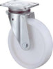 Lenkrolle BS ROLLEN,  150mm N100.B10 Platte,Kst.weiß,RL N100.B10.151 BS ROLLEN