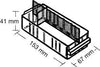 Ersatzschublade RAACO,  Typ150-1 B67xT153xH41 mm transparent RAACO