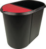 Papierkorb PRECITOOL,  Duo-System schwarz/rot helit