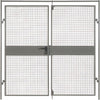 Doppeltür NEUTRAL,  Trennwandsystem Vario B2000xH2200 mm RAL 7037 Drahtgitter