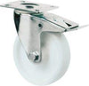 Lenkrolle BS ROLLEN,  100mm L420.B10 Platte,Kst.weiß,RL,Fest L420.B10.100 BS ROLLEN