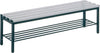 Sitzbank CP,  mit 6 Füßen B1960xT353xH420 mm RAL 7021/Kst.-Leisten ohne Schurost CP