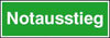 Fluchtwegschild NEUTRAL,  Folie B300xH105 mm Notausstieg langnachleuchtend