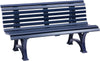 Gartenbank NEUTRAL,  HELGOLAND 3-Sitzer Länge 1500 mm blau Blome