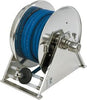 Schlauchaufroller NEUTRAL,  Edelstahl mit Schlauch für 10m Schlauch DN 13mm Druckluft/Öl/Wasser