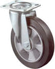 Lenkrolle BS ROLLEN,  200mm L400.B80 Platte,Elastik schw.,KL L400.B80.200