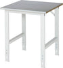 Arbeitstisch RAU,  Tom - Stahlblechbelag-Platte B750xT8 00xH760-1080mm Stahlblechbelag-Platte