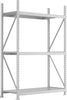 Weitspannregal META REGALBAU,  MINI-RACK B1400xT1050xH3000 mm Anbaufeld 5 Stahlpaneele Fachlast 600 kg META