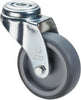 Lenkrolle BS ROLLEN,  75mm,A301 Rückenloch,Gummirad,GL A301.A80.075