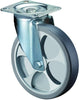 Lenkrolle BS ROLLEN,  100mm L400.B44 Platte,thermopl.RL L400.B44.101