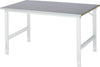 Arbeitstisch RAU,  Tom - Stahlblechbelag-Platte B1500xT 1000xH760-1080mm Stahlblechbelag-Platte