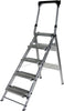 Alu-Klapptreppe MUNK,  5 Stufen mit Bügel Höhe o. Stufe 1,10 m Arbeitshöhe bis 3,10 m