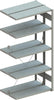 Doppel-Steckregal META,  CLIP B1000xT2x500xH2500 mm Anbaufeld 2x6 Böden vzk Fachlast 100kg META